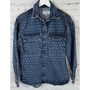 REFORMATION JEANS Lea Denim Shirt Bethesda Row Size XS Oversized